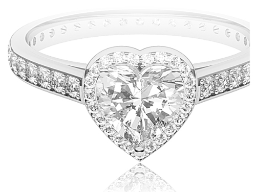 heart cut engagement ring